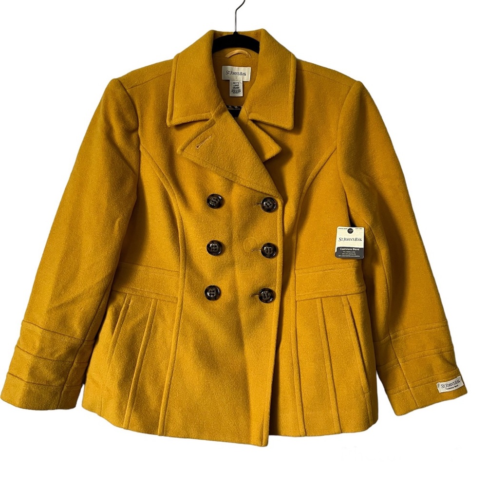 NWT St. John's Bay Cashmere Blend Pea Coat